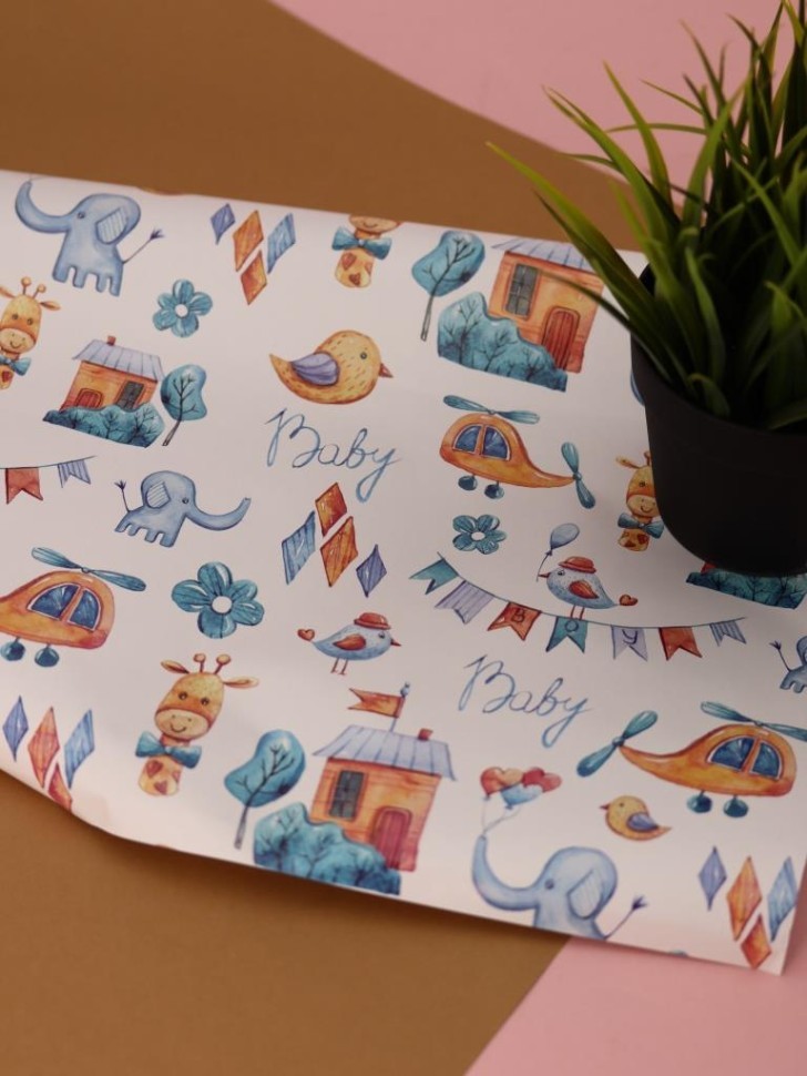Упаковочная бумага «HappyWraps» 1 рулон, 50*70 см