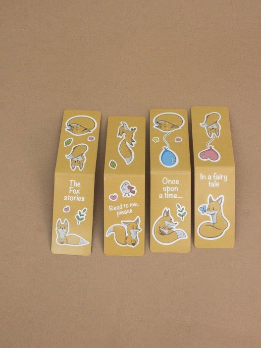 Набор магнитных закладок "Fox Stories", 4 шт., 35х70 мм 