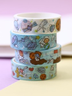 Набор декоративного скотча "Little astronaut", light-blue