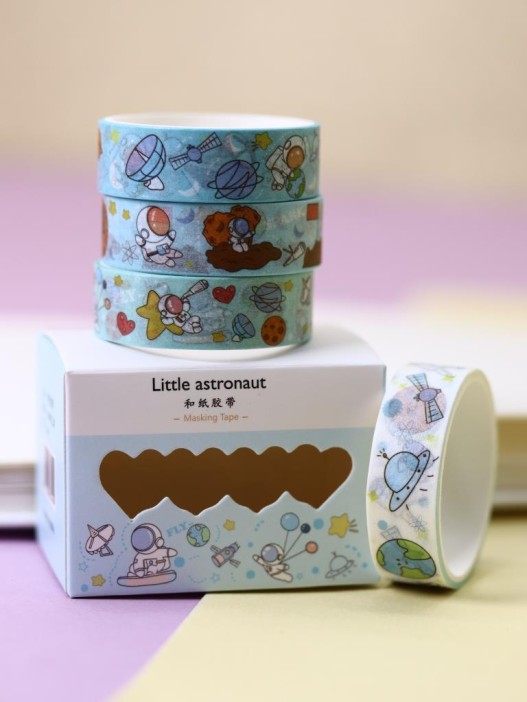 Набор декоративного скотча &quot;Little astronaut&quot;, light-blue 