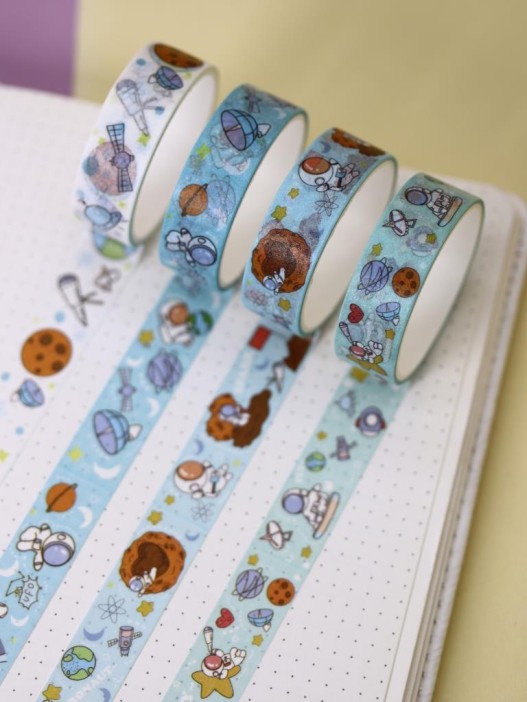 Набор декоративного скотча &quot;Little astronaut&quot;, light-blue 