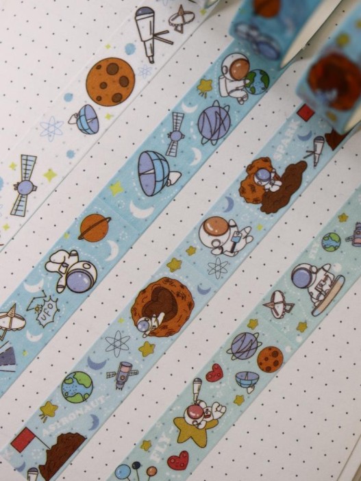Набор декоративного скотча &quot;Little astronaut&quot;, light-blue 