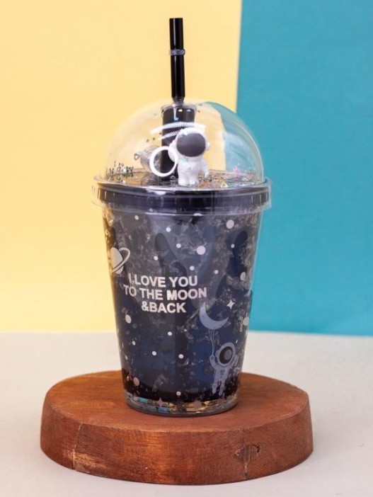 Тамблер iLikeGift с подсветкой &quot;Space planet&quot;, blue (380 ml) 