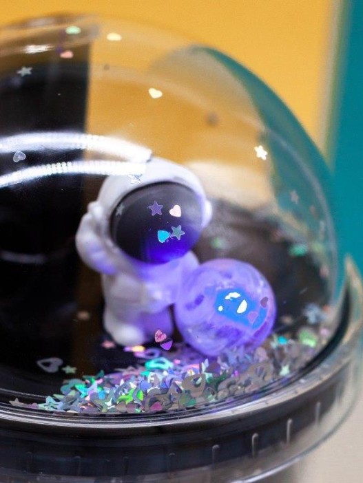 Тамблер iLikeGift с подсветкой &quot;Space planet&quot;, blue (380 ml) 