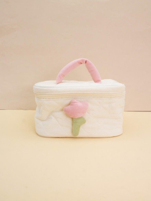 Дорожная косметичка &quot;Flower&quot; white, 23*15,5*16 см 