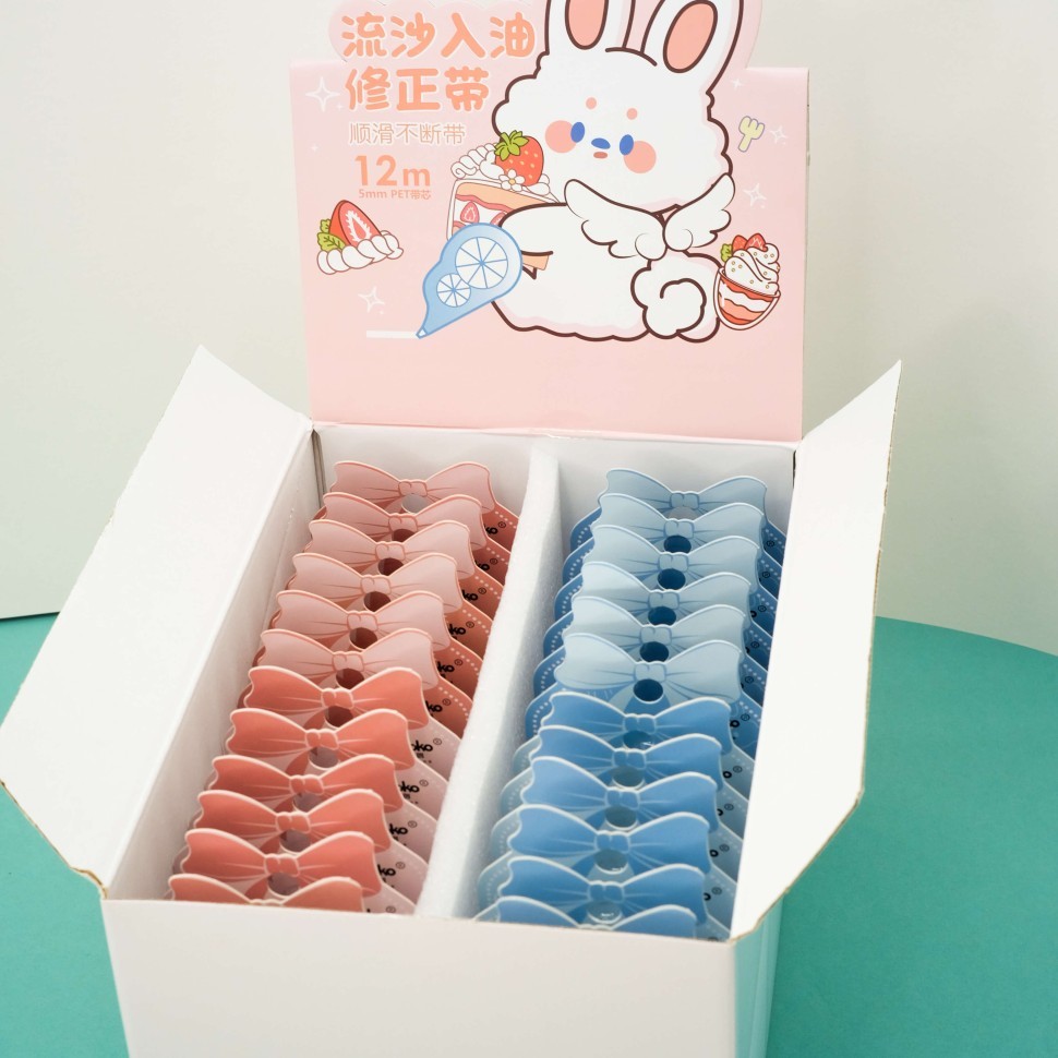 Корректирующая лента "Bow donut hare", blue