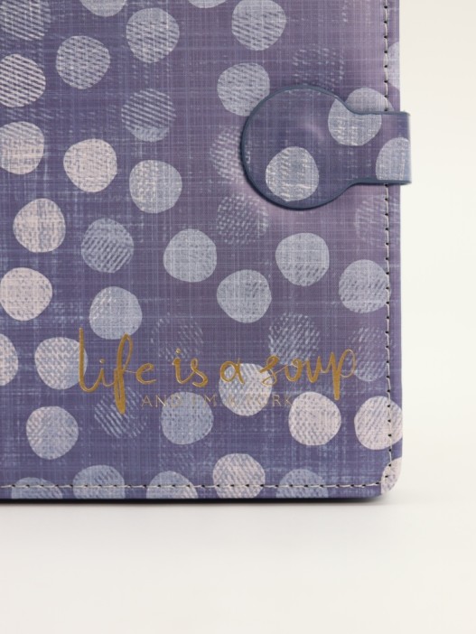 Блокнот (B6) &quot;Life is a joy, dots&quot;,blue (18.5*13) 