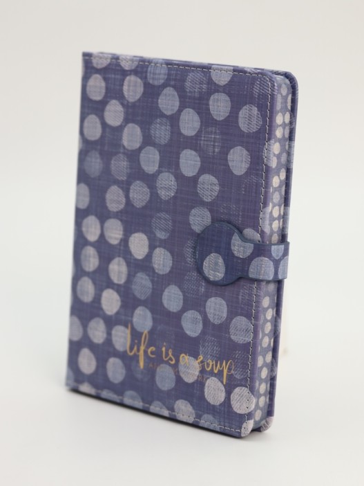 Блокнот (B6) &quot;Life is a joy, dots&quot;,blue (18.5*13) 