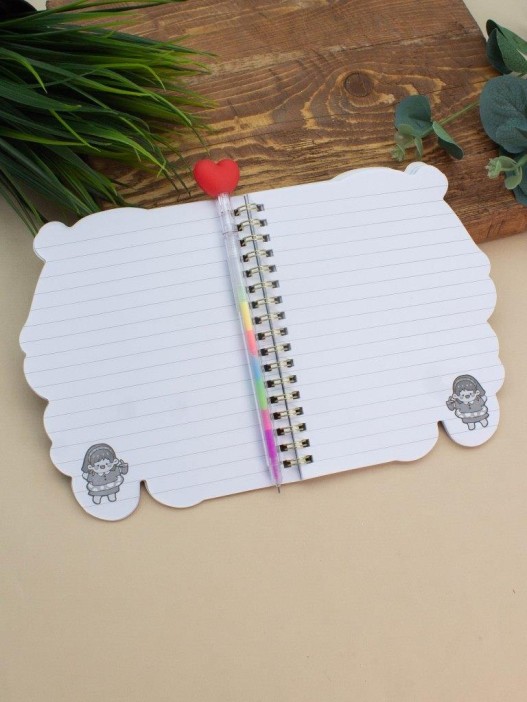 Блокнот на спирали (B6) &quot;Girl cocktail&quot;, red (13*18) 