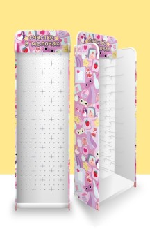 Стойка с крючками "Счастье в мелочах" напольная 1940*560*300, 40 крючков