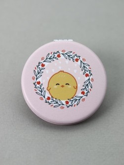 Зеркало "Little chick flowers", pink