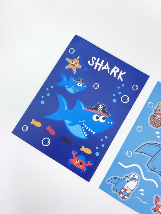 Набор наклеек 2 шт. &quot;Sea shark&quot;, 11*15 см 