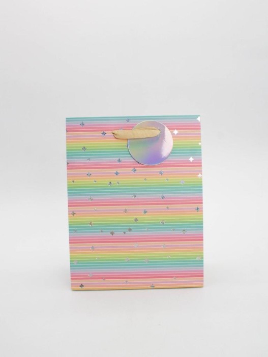 Пакет подарочный «Rainbow Gift», horizontal (18*23*10) 