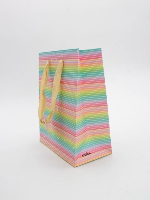 Пакет подарочный «Rainbow Gift», horizontal (18*23*10) 