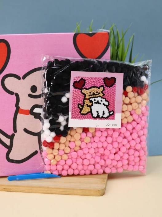 Картина из помпонов на подрамнике Draw Me! «Cute kittens», (20 х 20 см) 