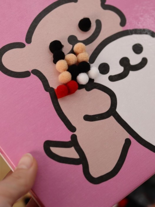 Картина из помпонов на подрамнике Draw Me! «Cute kittens», (20 х 20 см) 