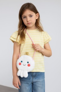 Сумочка плюшевая &quot;White octopus&quot;, white (18.5*22.5 см)