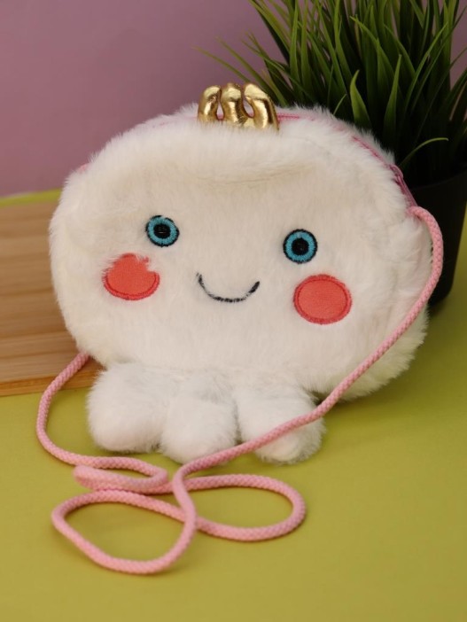 Сумочка плюшевая &quot;White octopus&quot;, white (18.5*22.5 см) 