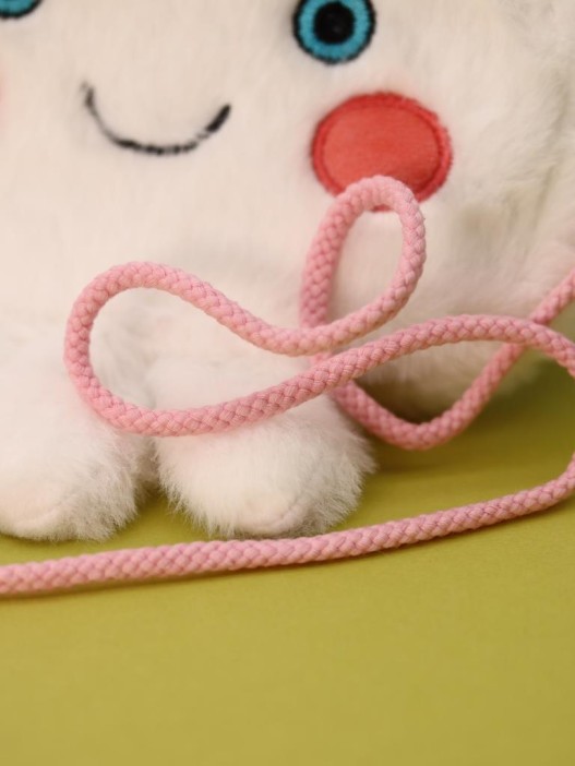 Сумочка плюшевая &quot;White octopus&quot;, white (18.5*22.5 см) 