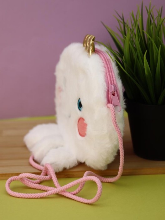 Сумочка плюшевая &quot;White octopus&quot;, white (18.5*22.5 см) 