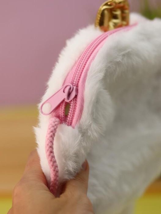 Сумочка плюшевая &quot;White octopus&quot;, white (18.5*22.5 см) 