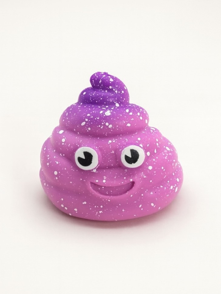 Мялка - антистресс "Poo", розовая