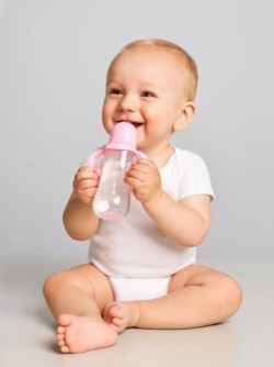 Бутылочка с соской и ручками, pink (250 ml)