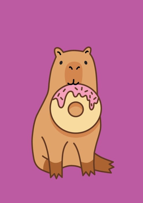 Держатель для карт «Capybara donut» (6,5 х 10,4 см) 