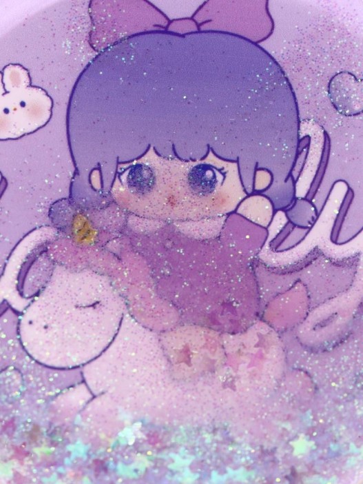 Зеркало шейкер раскладное &quot;little girl&quot;, фиолетовое, 7*7 см 