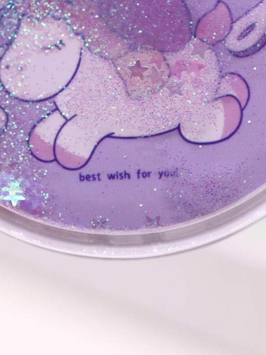 Зеркало шейкер раскладное &quot;little girl&quot;, фиолетовое, 7*7 см 