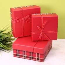 Набор подарочных коробок 3 в 1 «Red cell», 14*14*6.5-16*16*7.5-18*18*8.5