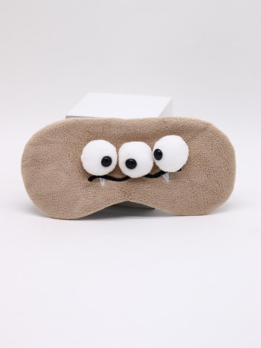 Маска для сна гелевая &quot;Cute weirdos&quot;, brown 