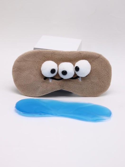 Маска для сна гелевая &quot;Cute weirdos&quot;, brown 