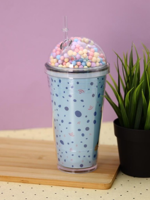 Тамблер iLikeGift &quot;Yoga cat&quot;, blue (450 мл) 