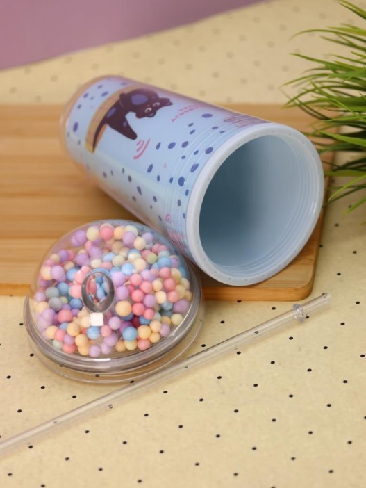 Тамблер iLikeGift &quot;Yoga cat&quot;, blue (450 мл) 