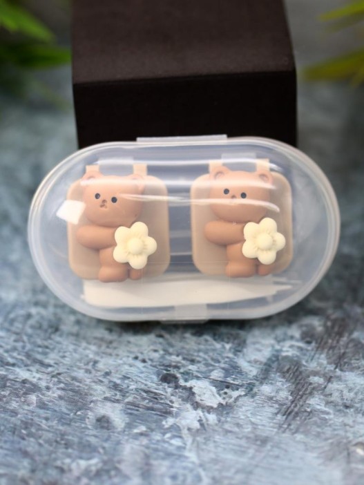 Контейнер для линз «Bear flower» 