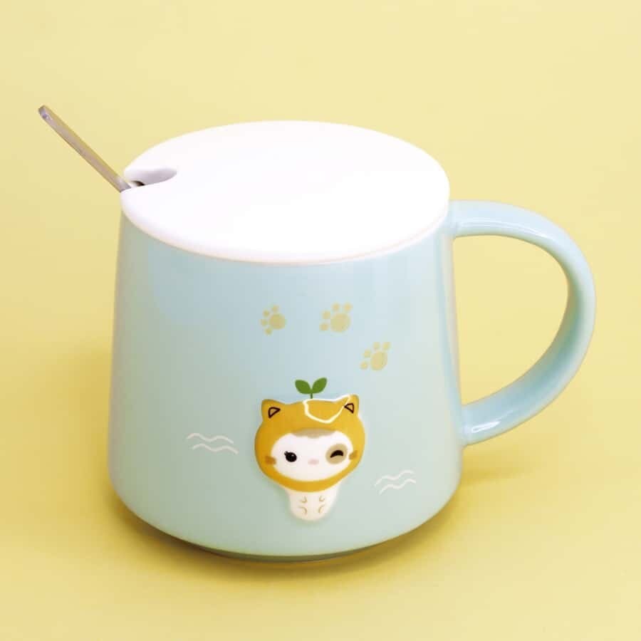 Кружка "Кошечка", зеленая