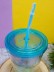 Тамблер "Rainbow many unicorn", blue 
