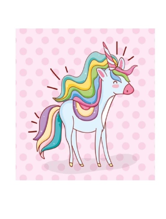 Алмазная мозаика без подрамника &quot;Радужный единорог&quot;, 15х20 см 