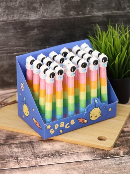 Разноцветные мелки &quot;Happy astronaut&quot;, 6 в 1, rainbow, шоу-бокс 24 шт. 