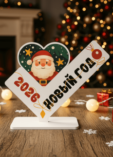 Стелла настольная из дерева iLikeGift &quot;Новый год 2026&quot;