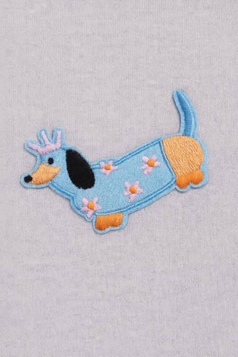Термонашивка для одежды iLikeGift «Cozy dachshund» 6,9*4 см. 