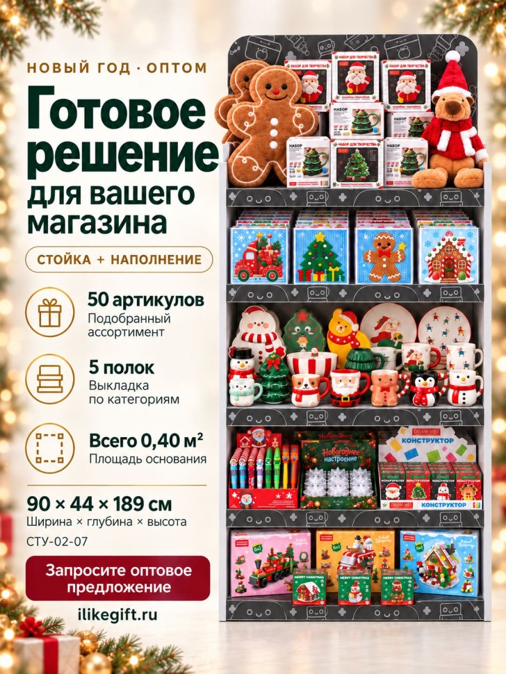 Стойка универсальная + комплект новогодних товаров 2027