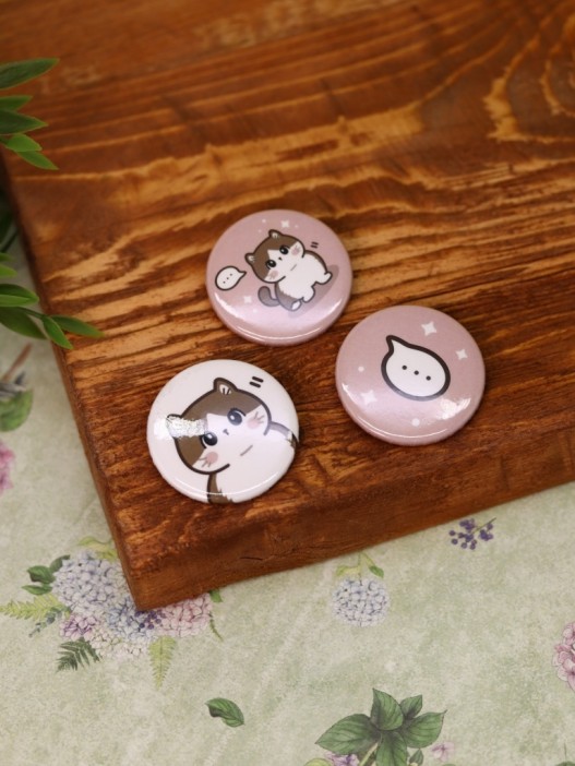 Набор значков 3 шт. iLikeGift Аниме «Cute cat» 