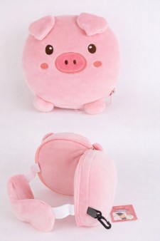 Мягкая игрушка-подушка с маской для сна "Pig", pink (15*15*10см)