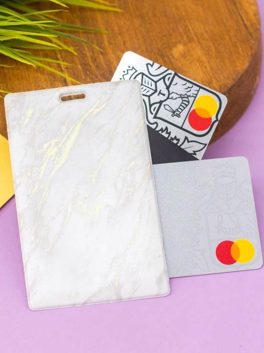 Держатель для карт "White gold marble" (6,5 х 10,4 см) 