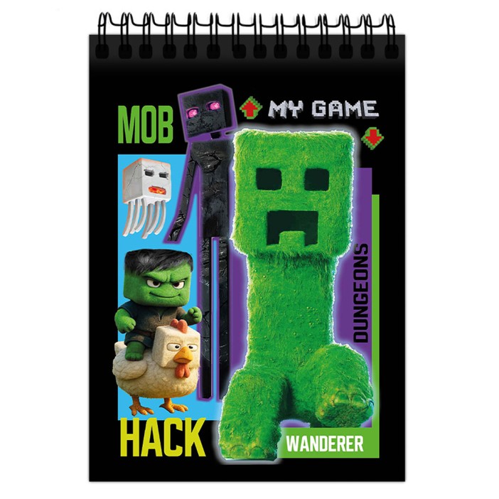 Блокнот А5 "My Game-1", 60л, на гребне, клетка (141*201мм) 