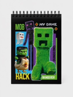 Блокнот А5 "Моя игра-1", 60л, на гребне, клетка (141*201мм)