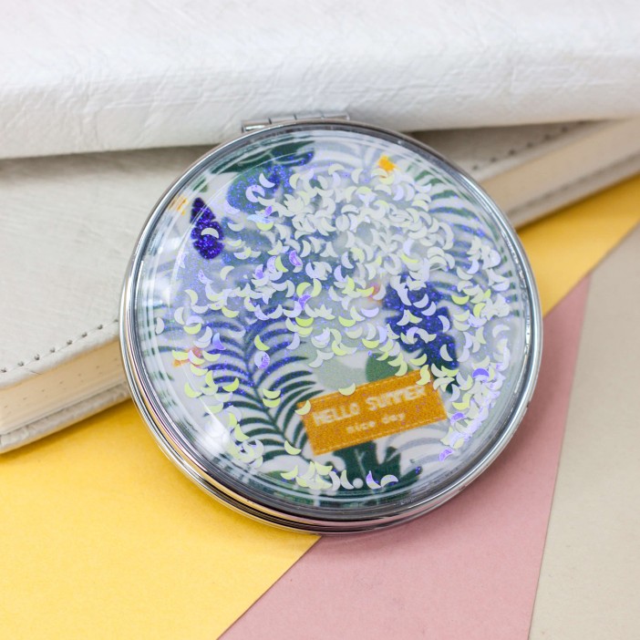 Набор зеркал "Leaves and sparkles" шоу-бокс 12 шт. (4 цвета) 