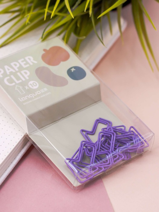 Закладка - скрепка &quot;Figures&quot;, purple 